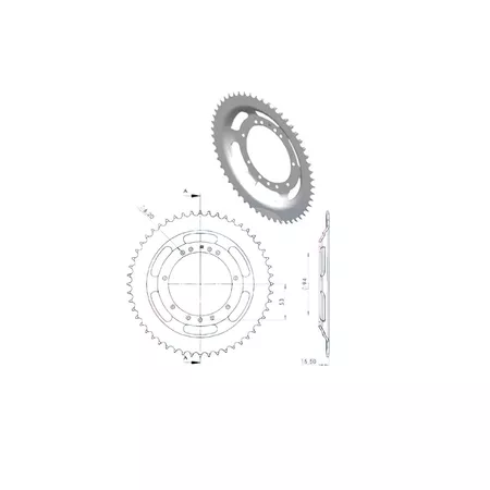 Rear Sprocket 52 teeth Peugeot 103 SP \/ MV (d.94mm)