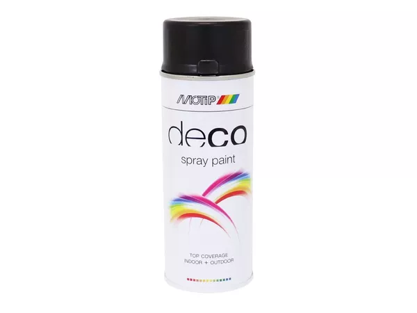 Spray Paint Motip RAL 9005 jet black silk gloss 400ml