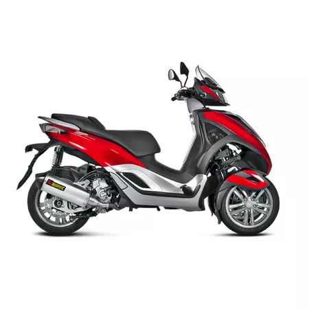 Akrapovic Slip-on Exhaust stainless steel Piaggio MP3 125 to 300cc after 2011