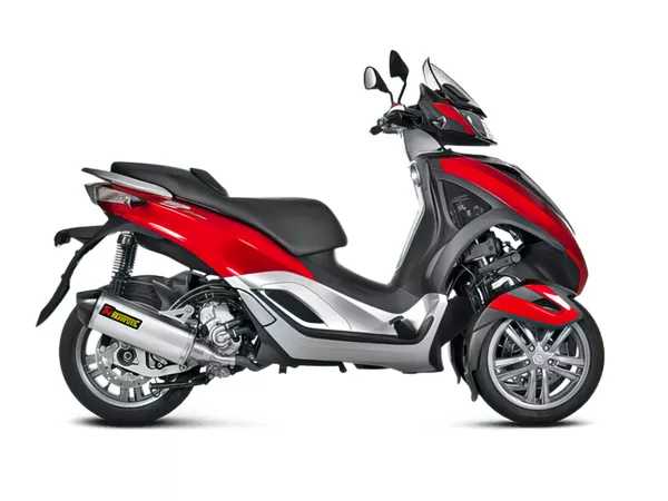 Akrapovic Slip-on Exhaust stainless steel Piaggio MP3 125 to 300cc after 2011