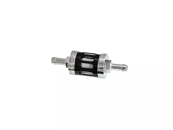 Fuel Filter 6mm chrome\/anodized black