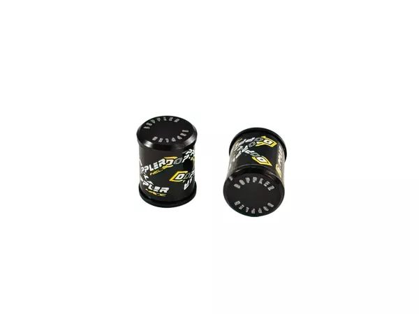 Doppler Valve Caps black \/ yellow (x2)