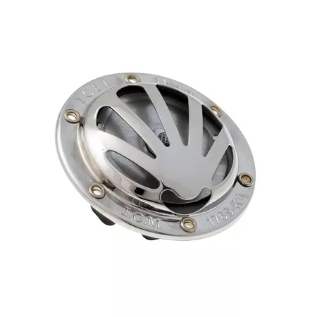 Horn RMS d=72mm 6V AC chrome Vespa SS 50-90cc \/ Nuova 125cc